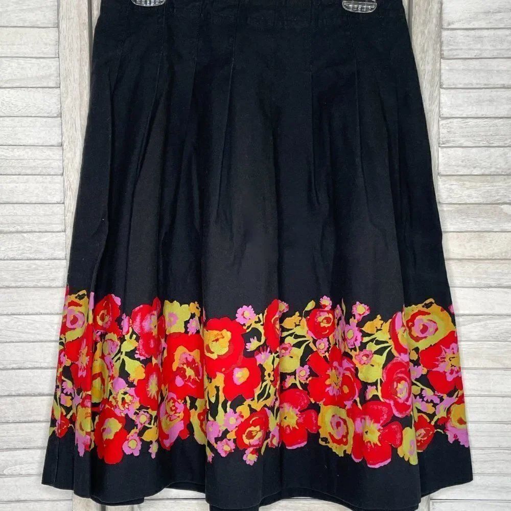 Isaac Mizrahi Twill Midi Skirt Size 6